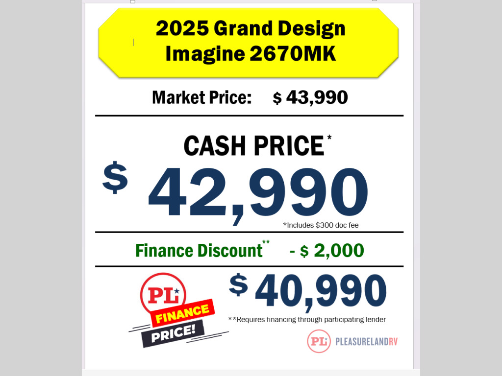 2025 Grand Design Imagine 2670MK in west salem WI