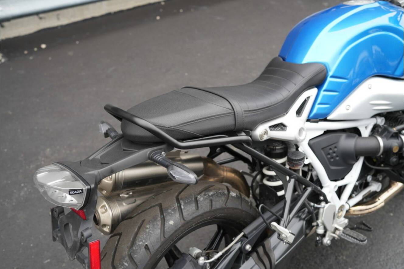 A photo of this 2021 BMW R nineT Scrambler 719 Cosmic Blue Metallic/Light White