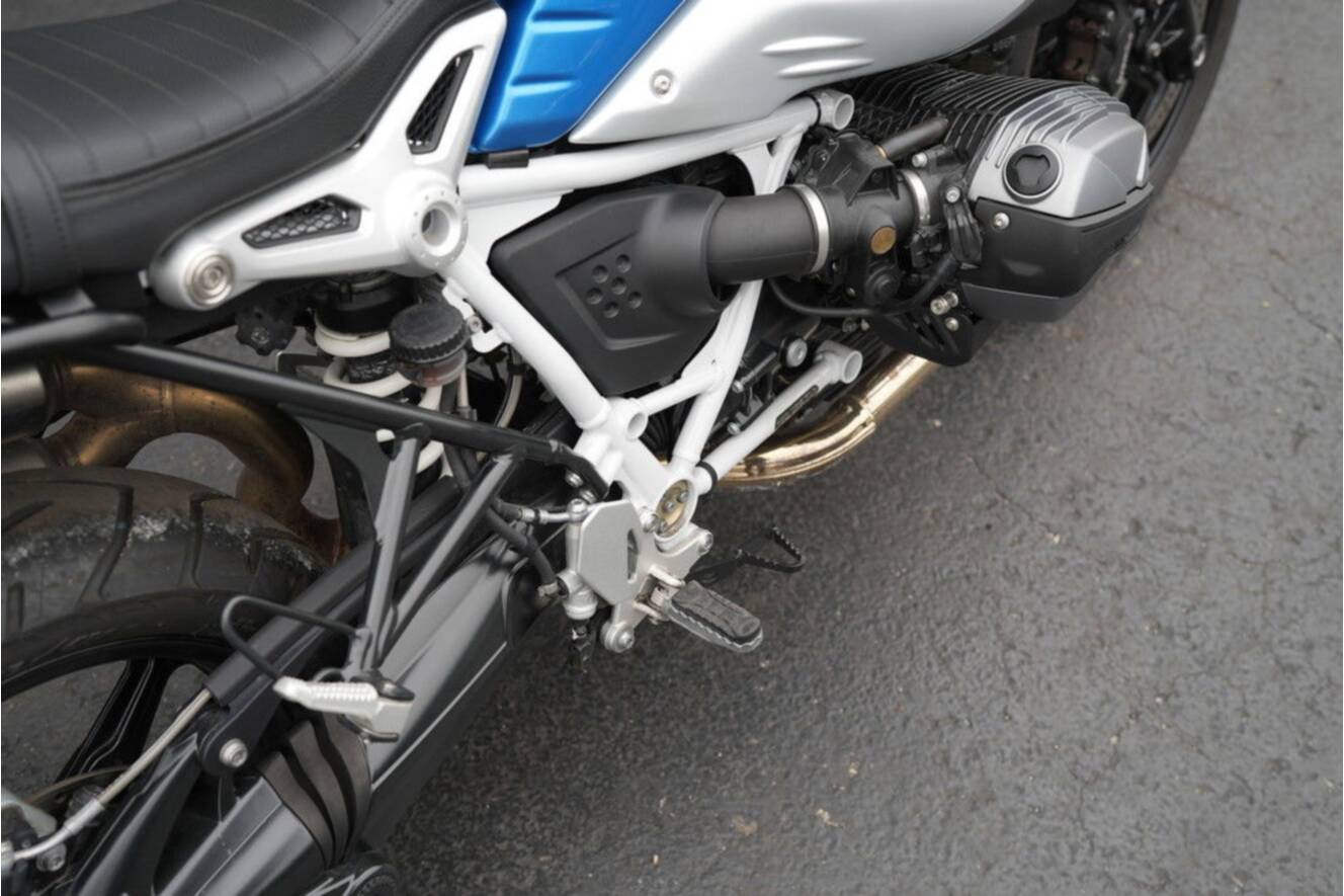 A photo of this 2021 BMW R nineT Scrambler 719 Cosmic Blue Metallic/Light White