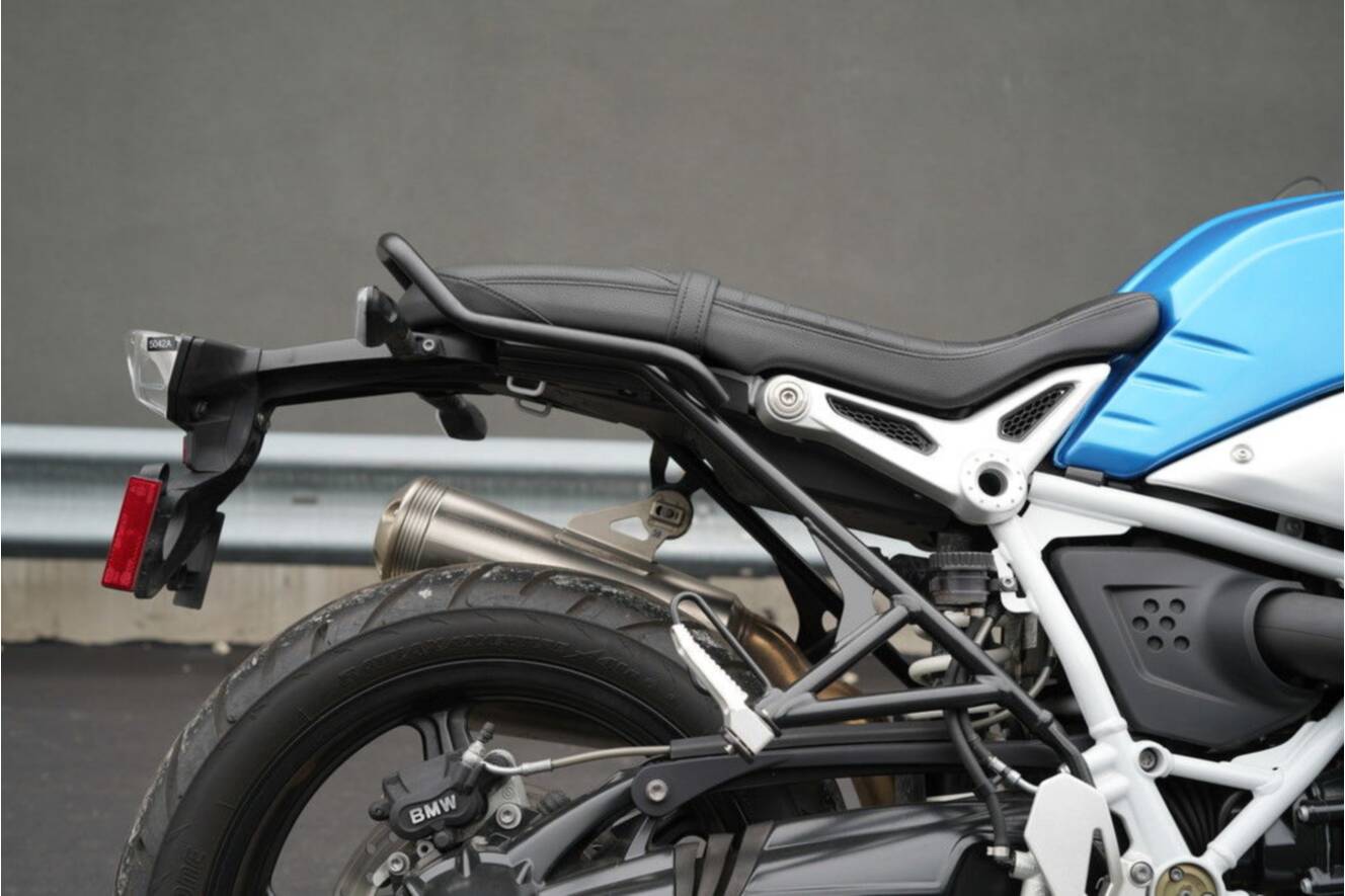 A photo of this 2021 BMW R nineT Scrambler 719 Cosmic Blue Metallic/Light White