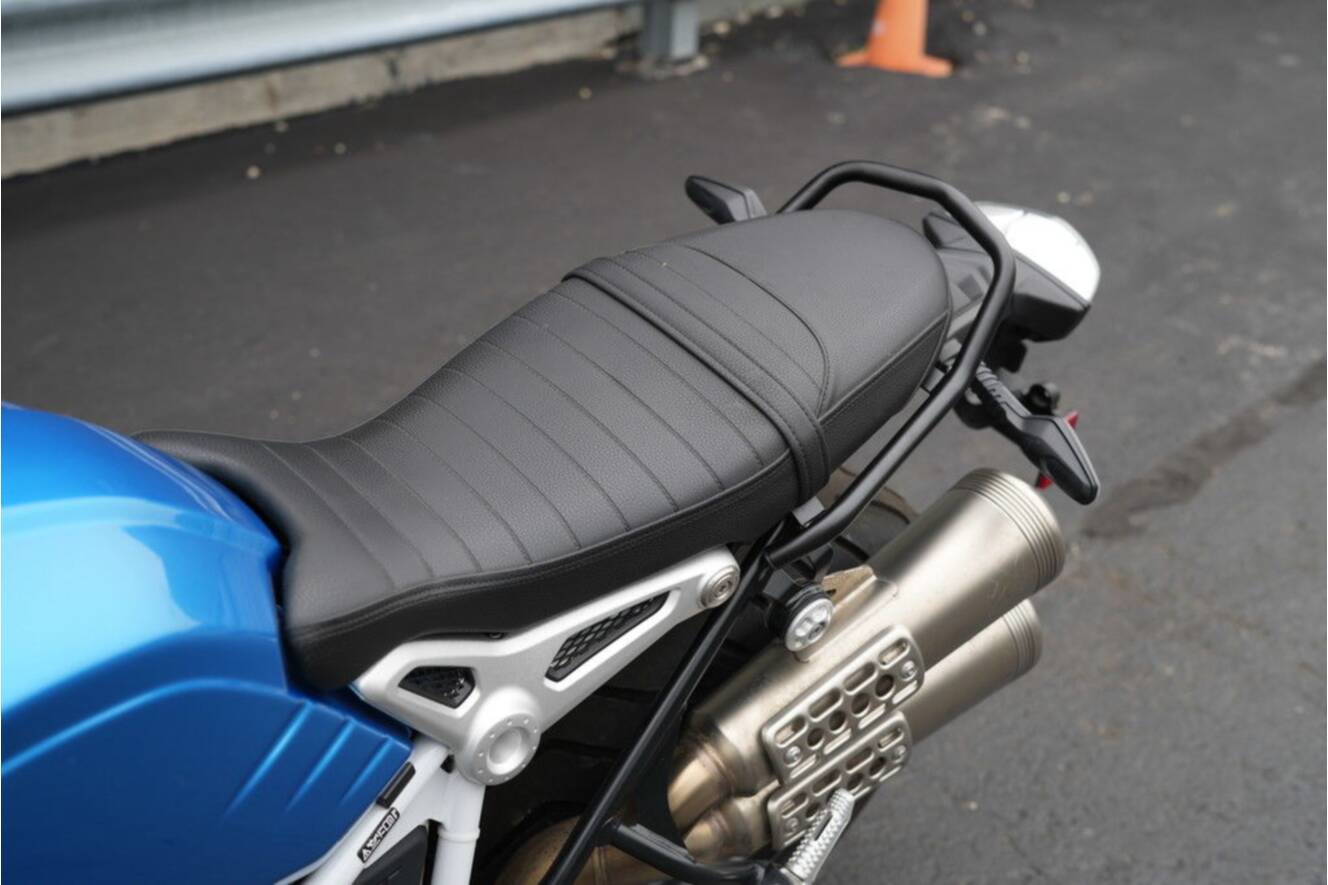 A photo of this 2021 BMW R nineT Scrambler 719 Cosmic Blue Metallic/Light White