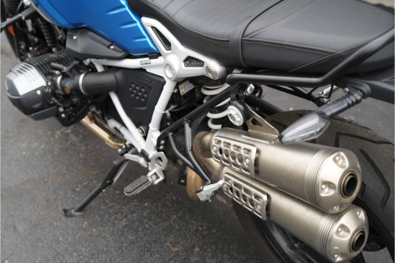 A photo of this 2021 BMW R nineT Scrambler 719 Cosmic Blue Metallic/Light White