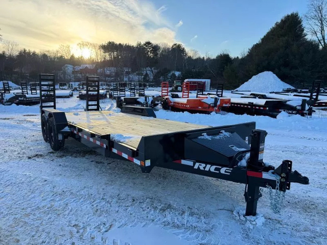 2026 RICE 7X22 Powder Coated 14K Lowpro Equipment Trailer W/ in Loudon, NH