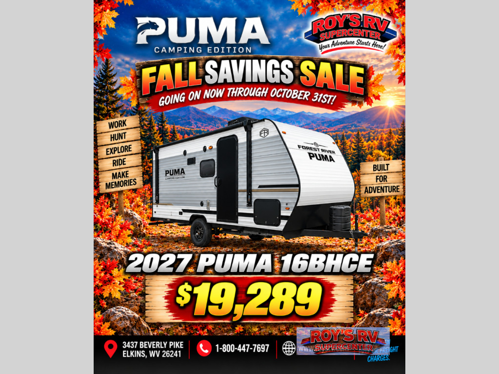 2027 Forest River Rv Puma Camping Edition 16BHCE in elkins WV