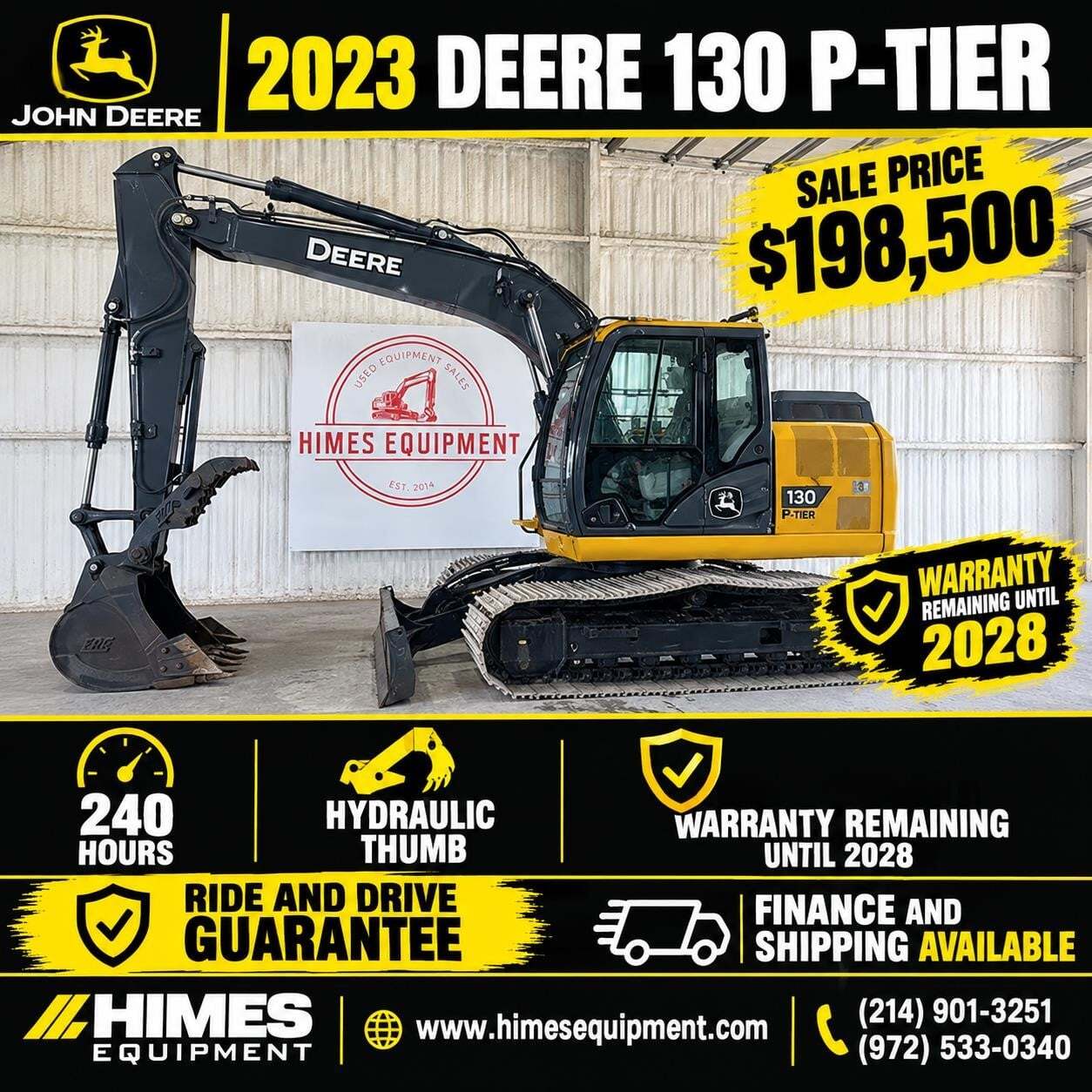 2023 DEERE 130 P-TIER in Van Alstyne, TX