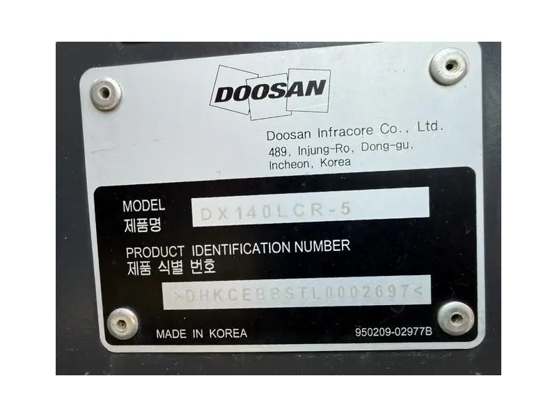 2020 DOOSAN DX140 LCR-5