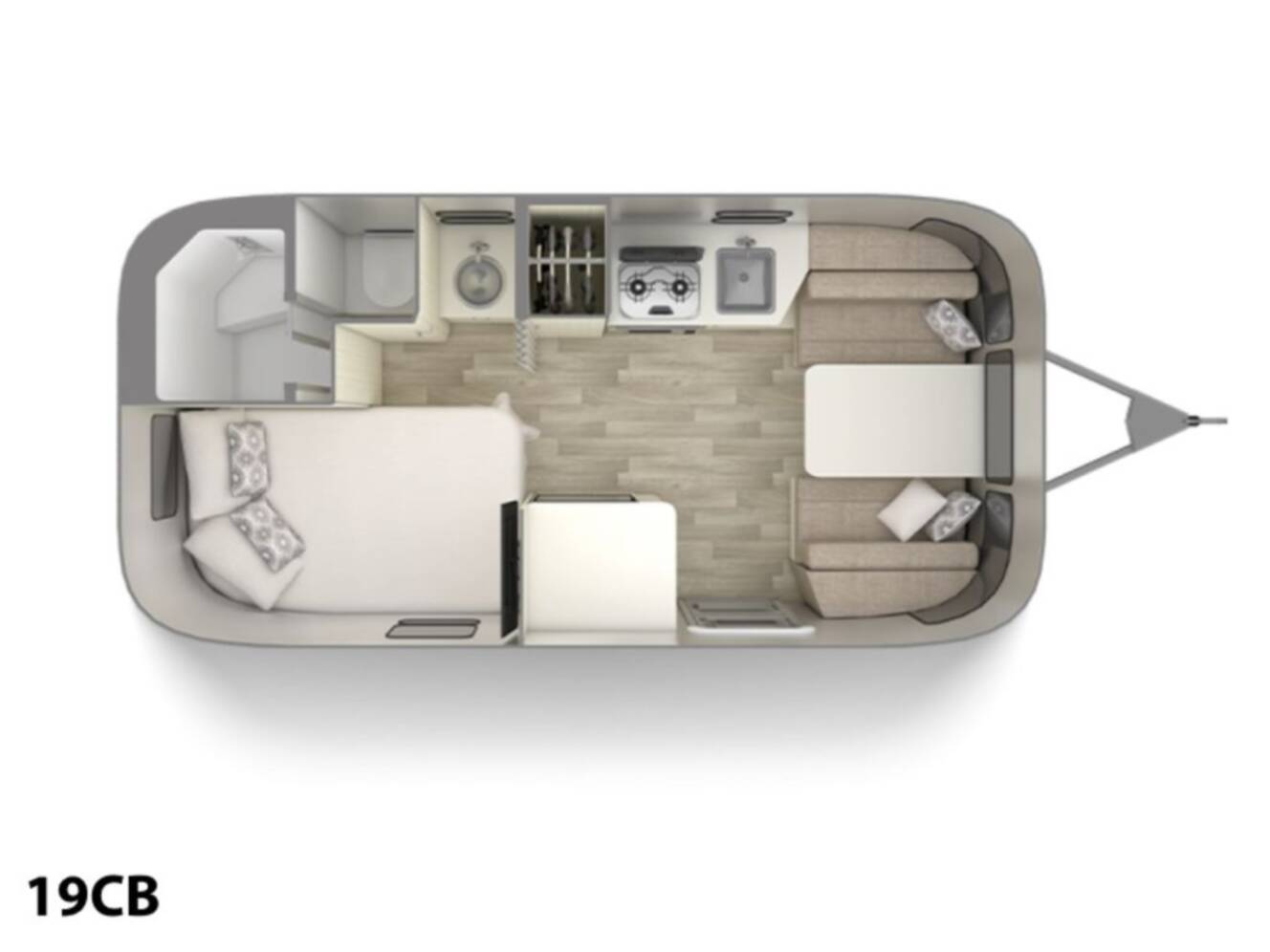 A photo of this 2023 Airstream Bambi 19CB