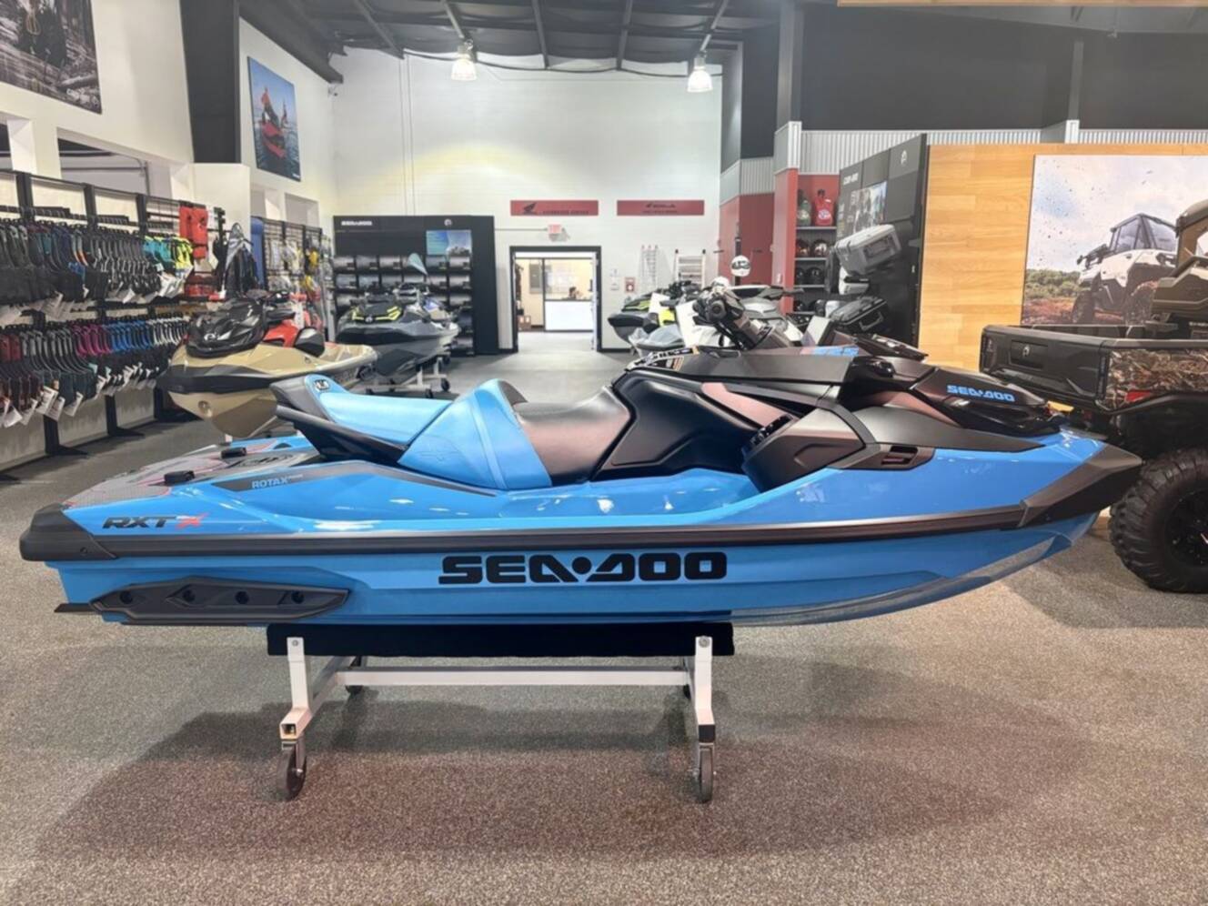 A photo of this 2026 Sea-Doo RXT-X 325 Gulfstream Blue Premium
