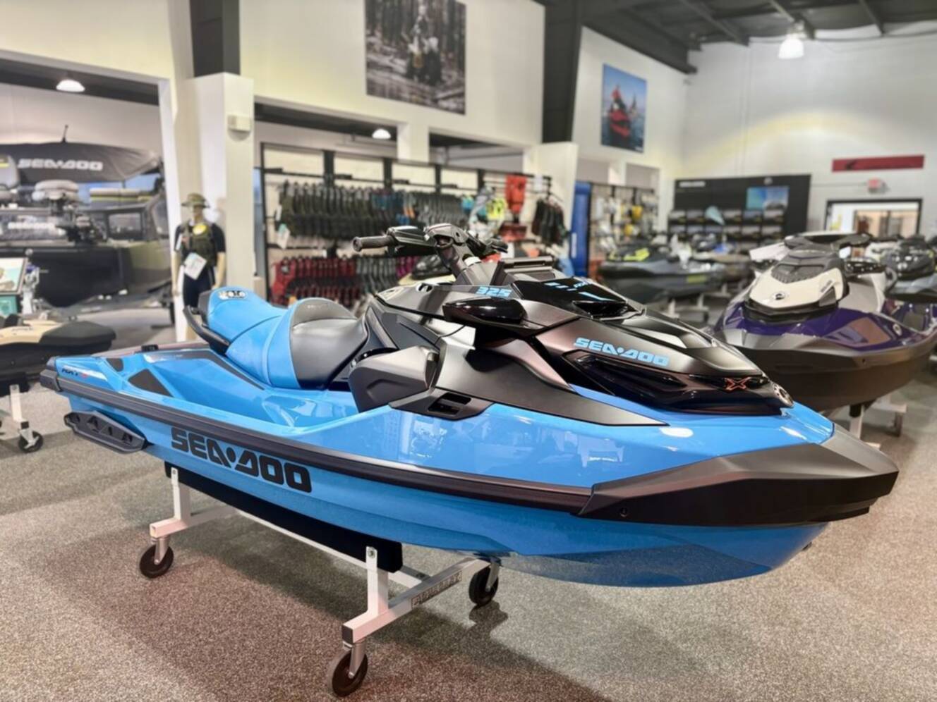A photo of this 2026 Sea-Doo RXT-X 325 Gulfstream Blue Premium