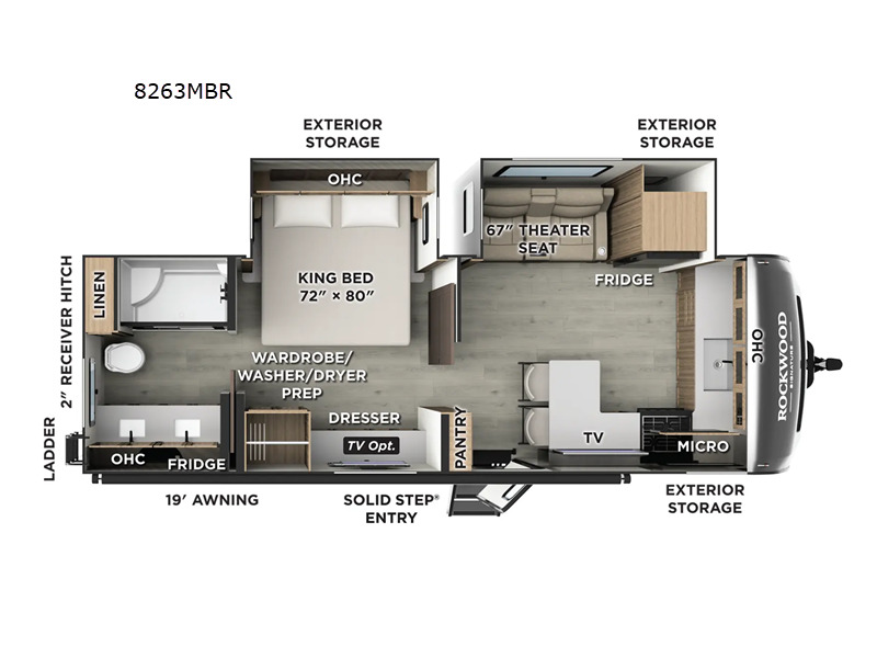 2026 Forest River Rv Rockwood Signature 8263MBR in edinburgh IN