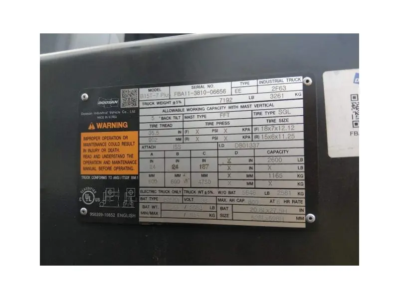 2022 Doosan B15T-7PLUS