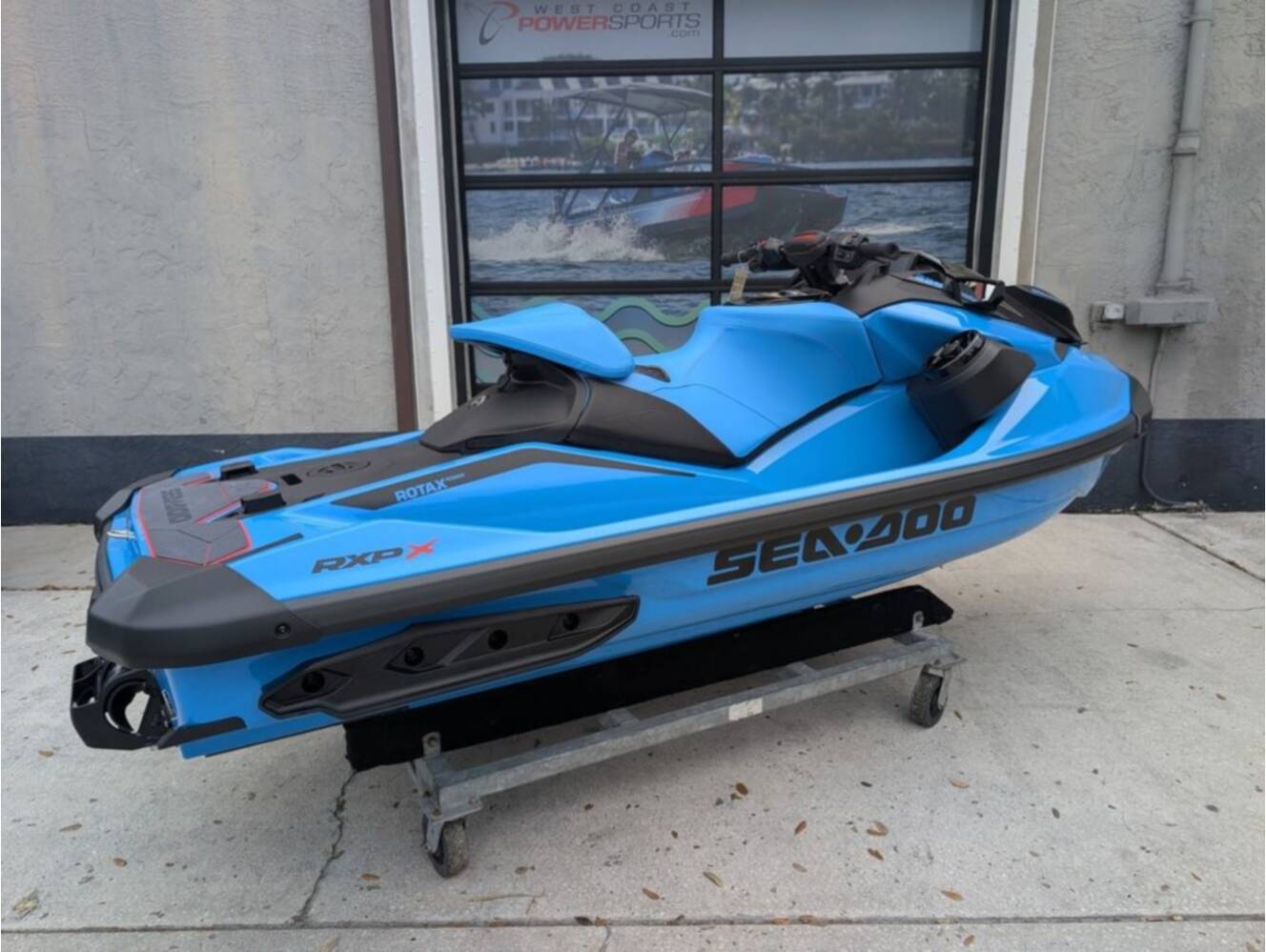 A photo of this 2026 Sea-Doo RXP-X 325 Tech, BRP Premium A, iBR Gulfstream Blue P