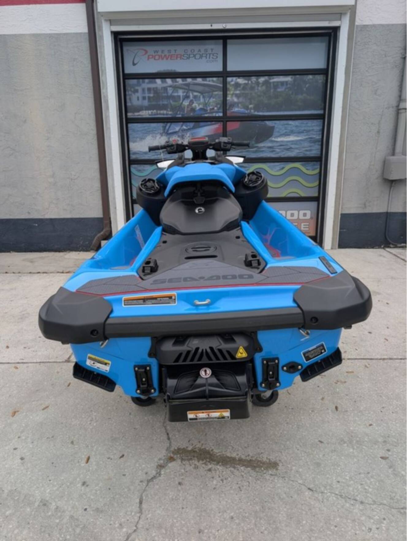 A photo of this 2026 Sea-Doo RXP-X 325 Tech, BRP Premium A, iBR Gulfstream Blue P