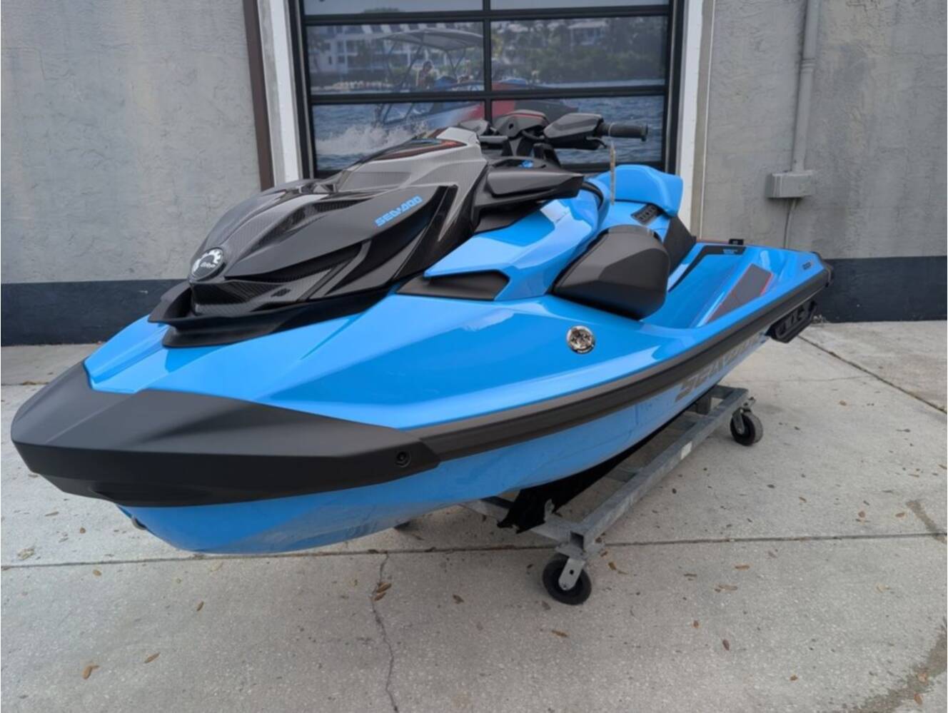 A photo of this 2026 Sea-Doo RXP-X 325 Tech, BRP Premium A, iBR Gulfstream Blue P