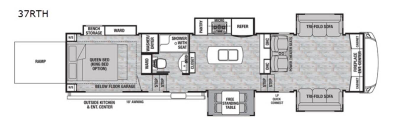 A photo of this 2019 Forest River Rv Cedar Creek Silverback 37RTH