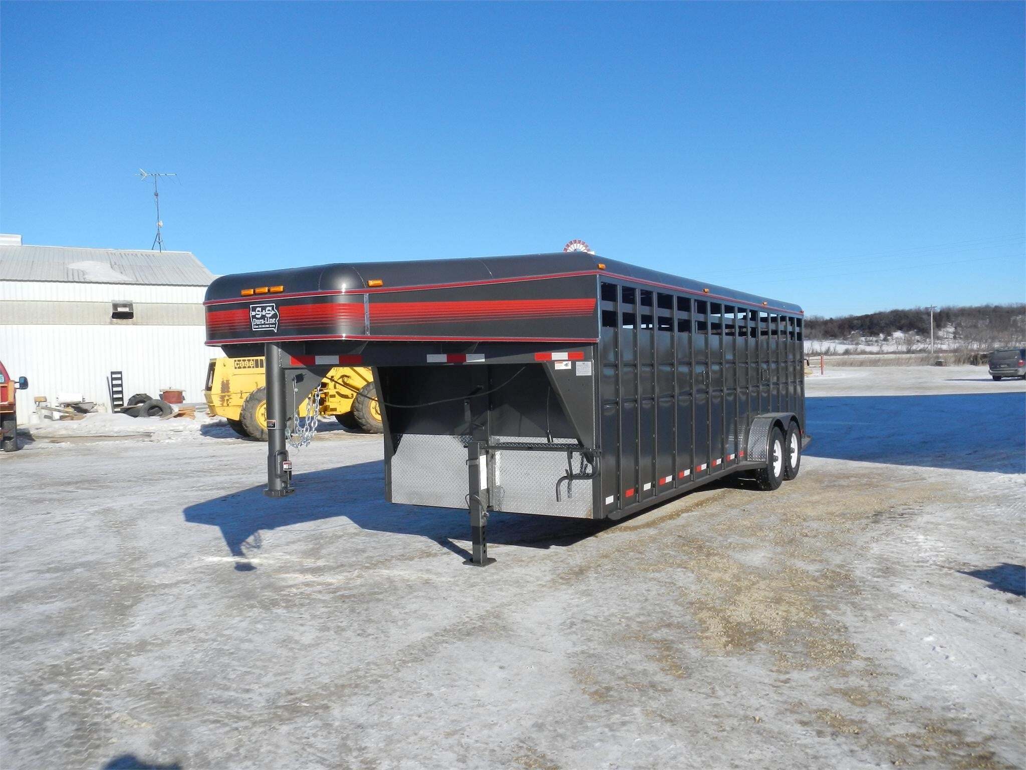 2025 S & S DURA-LINE 6.8 x 24 GOOSENECK STOCK TRAILER in Dover, MN