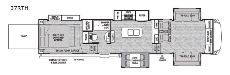 A photo of this 2019 Forest River Rv Cedar Creek Silverback 37RTH