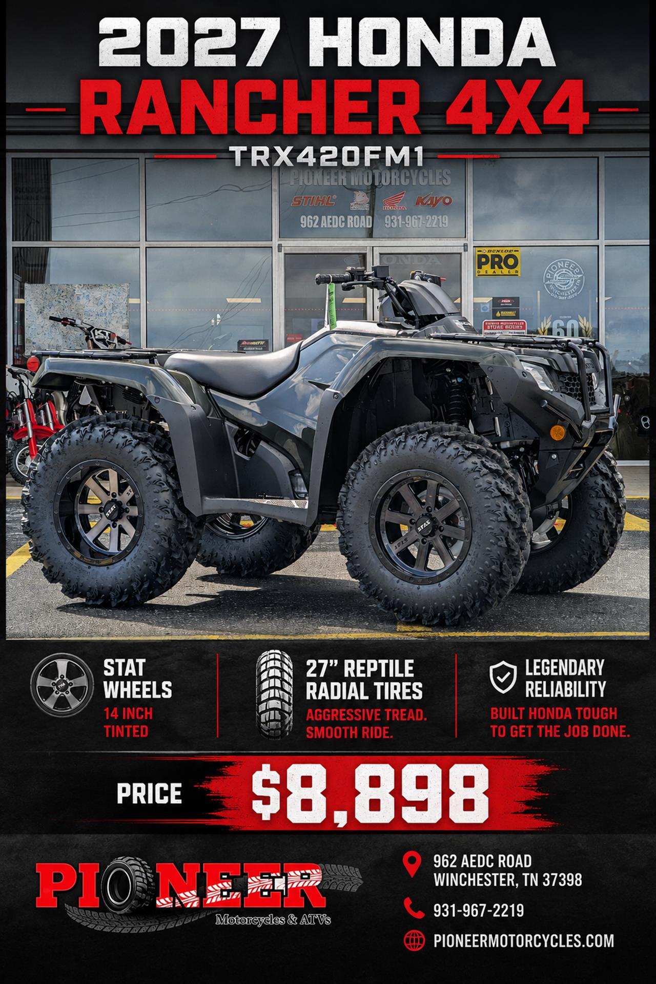 2027 Honda FourTrax Rancher 4x4 in winchester TN