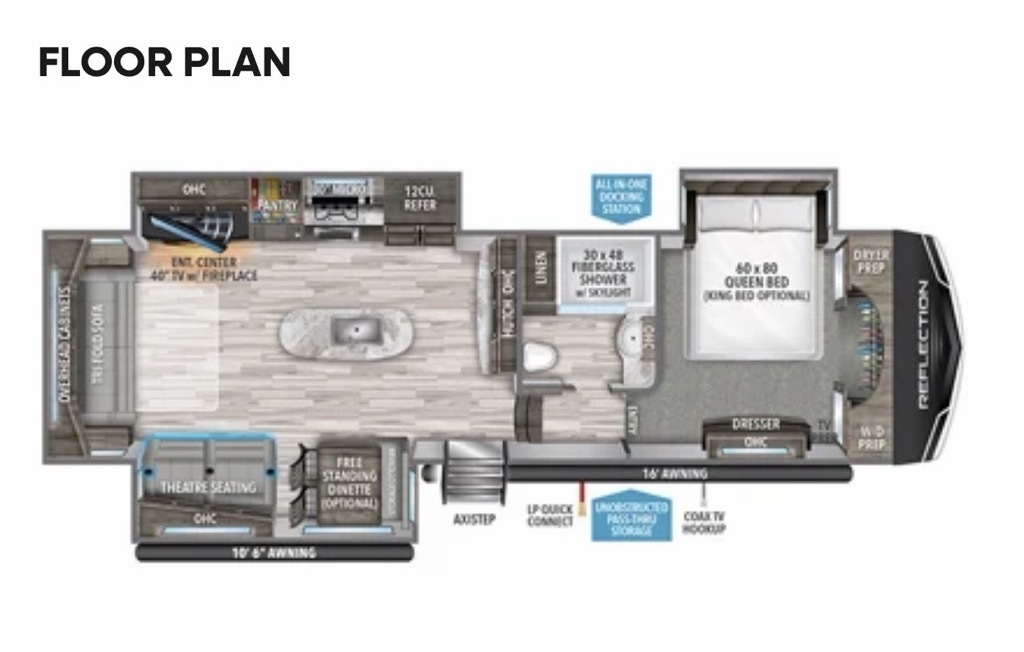 A photo of this 2022 Grand Design REFLECTION 337RLS