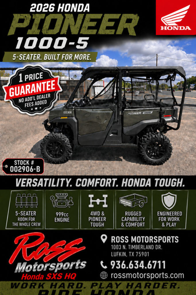 2026 Honda® Pioneer 1000-5 Deluxe UTV/Utility ATV