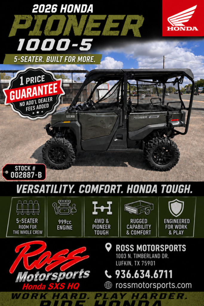 2026 Honda® Pioneer 1000-5 Deluxe UTV/Utility ATV