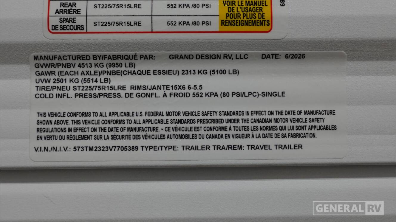A photo of this 2027 Grand Design Momentum MAV 17MAV