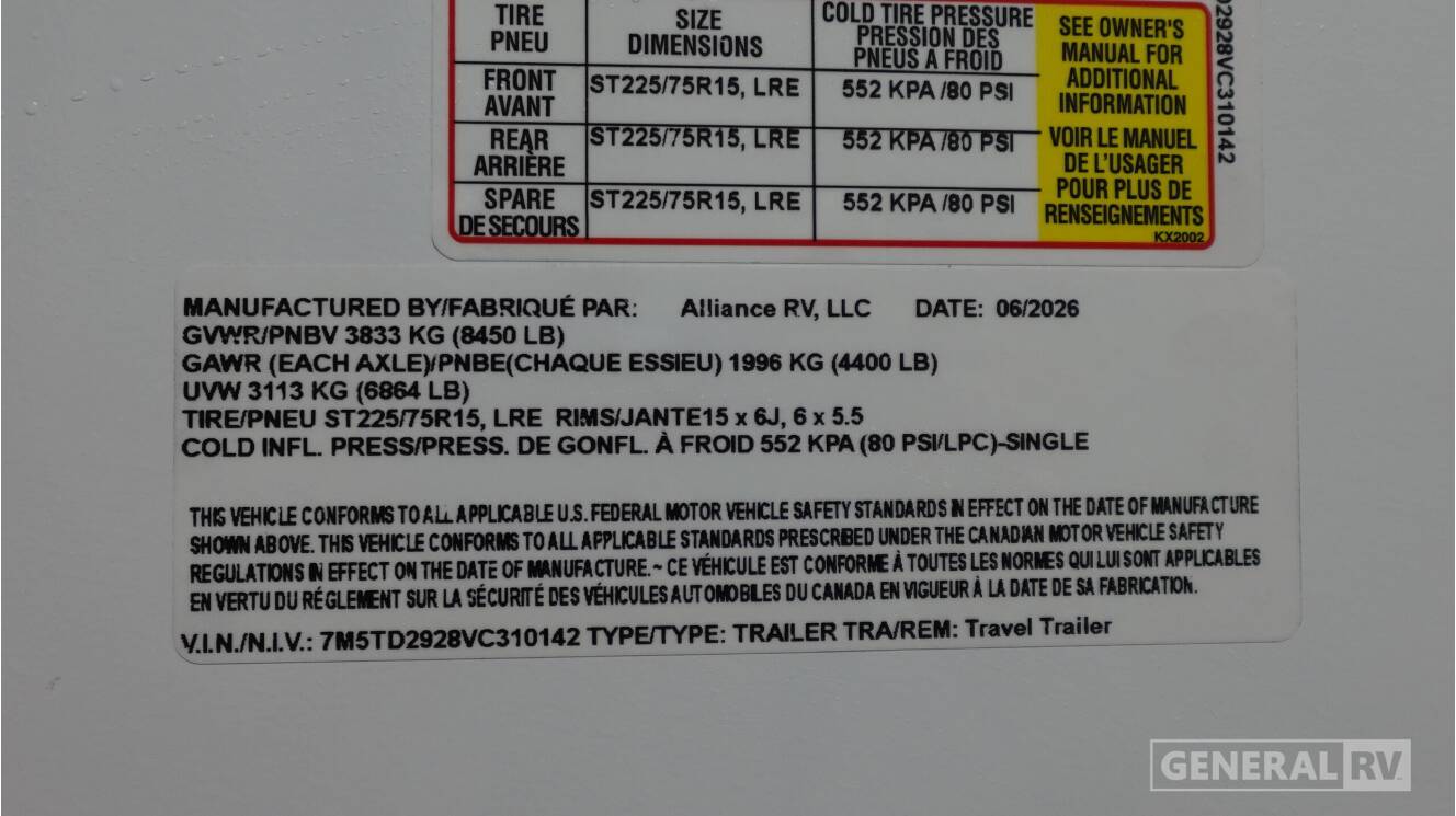 A photo of this 2027 Alliance Rv DELTA 252RL