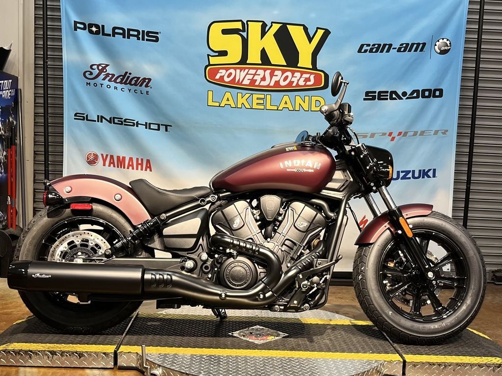 2026 Indian Motorcycle® Scout® Bobber Maroon Metallic Smoke BOBBER in Lakeland, FL