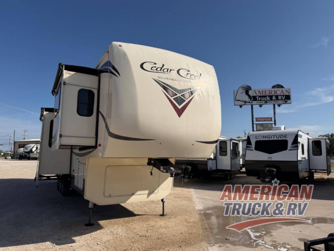 A photo of this 2019 Forest River Rv Cedar Creek Silverback 37RTH