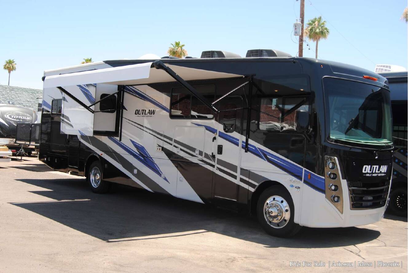 A photo of this 2026 Thor Motor Coach Outlaw Ford Toy Hauler 38M