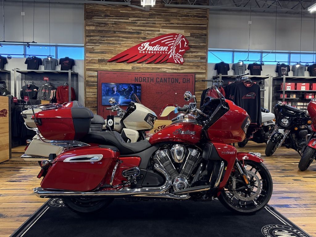 2026 Indian Motorcycle® Pursuit® Limited 112 w/PowerBand Audio Sunset Red Meta LIMITED in North Canton, OH