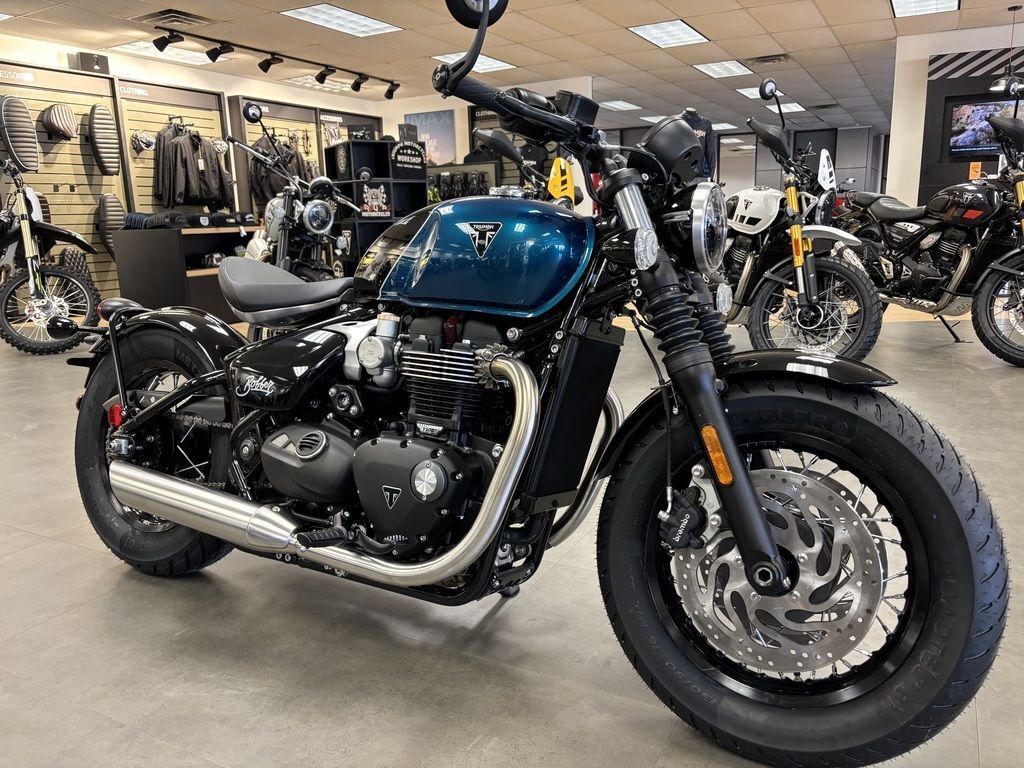 2026 Triumph Bonneville Bobber Interstellar Blue BASE in San Antonio, TX