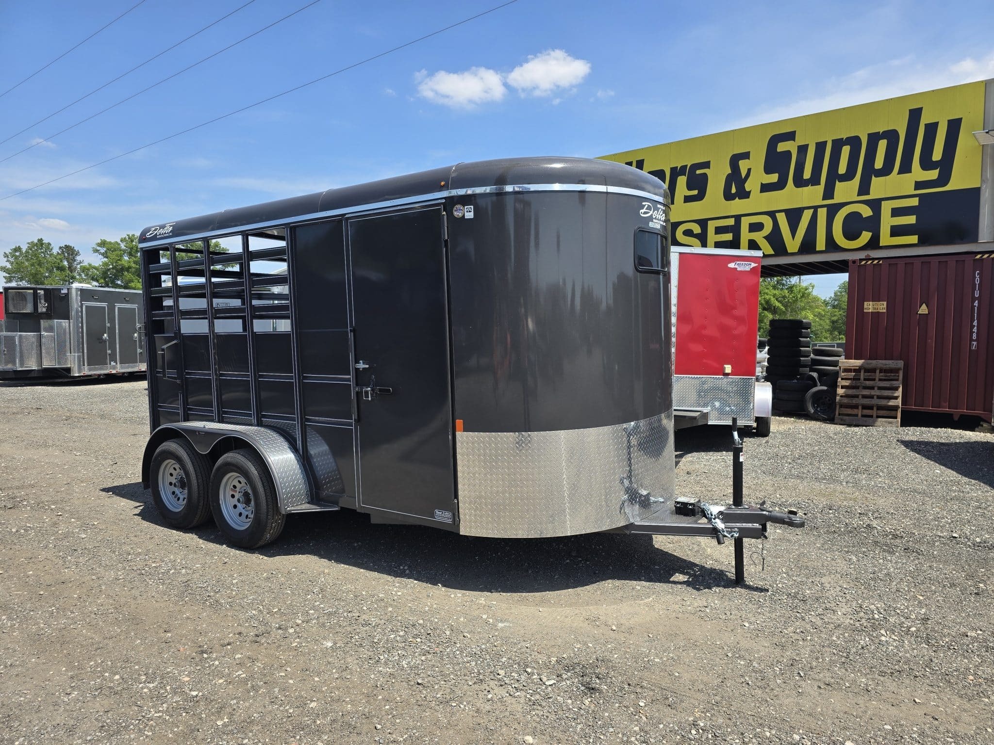 2026 Delta Trailers 6'8"X14' 500ES Combo Livestock Trailer Live Stock Horse in Byron, GA