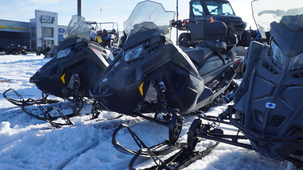 2025 Polaris® 650 Indy Adventure 137 Shadow Gray / Gloss Black 650 137 in watkins MN