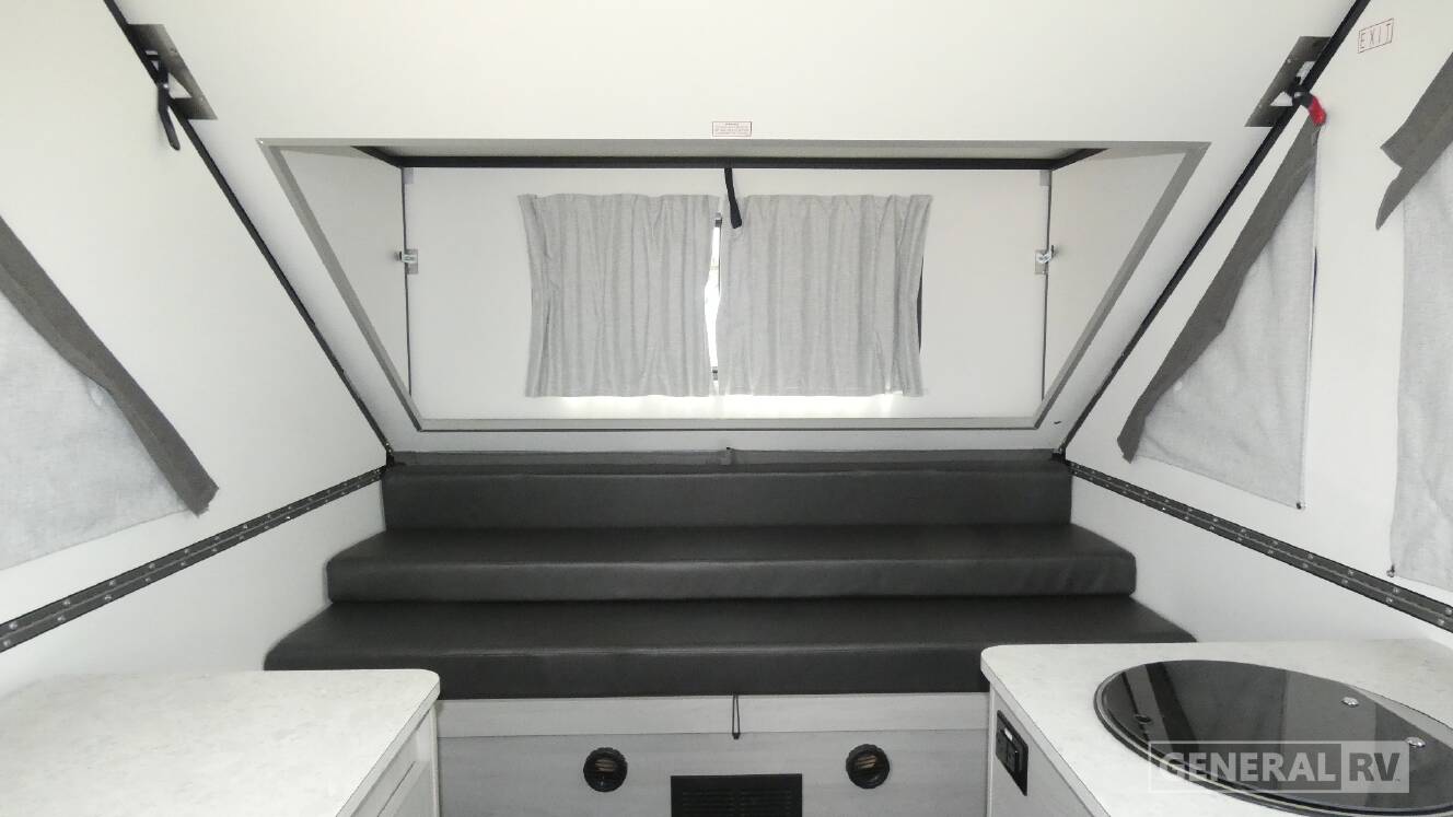 A photo of this 2027 Aliner EXPEDITION Rear Sofa