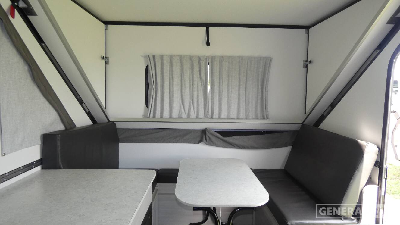 A photo of this 2027 Aliner EXPEDITION Rear Sofa