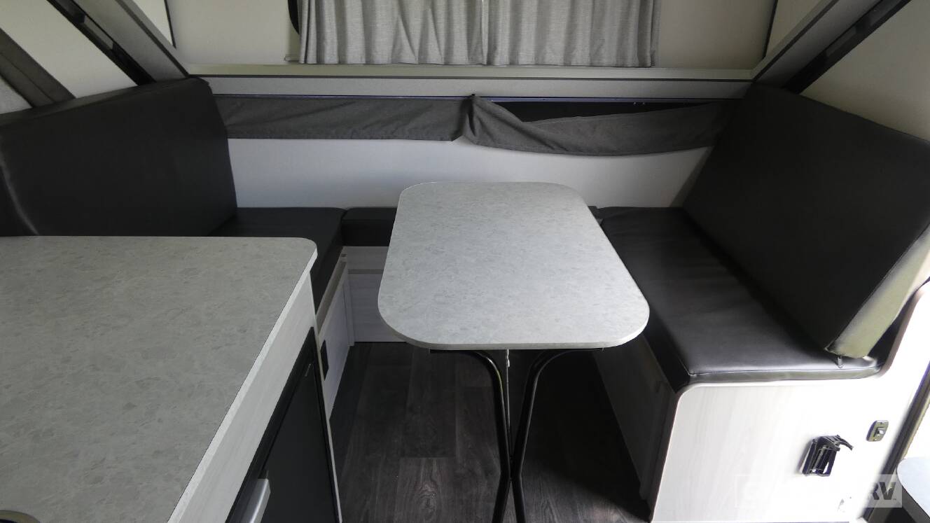 A photo of this 2027 Aliner EXPEDITION Rear Sofa