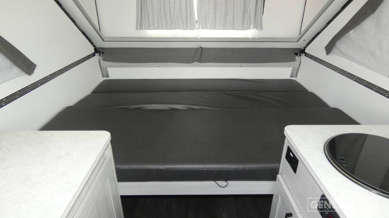 A photo of this 2027 Aliner EXPEDITION Rear Sofa