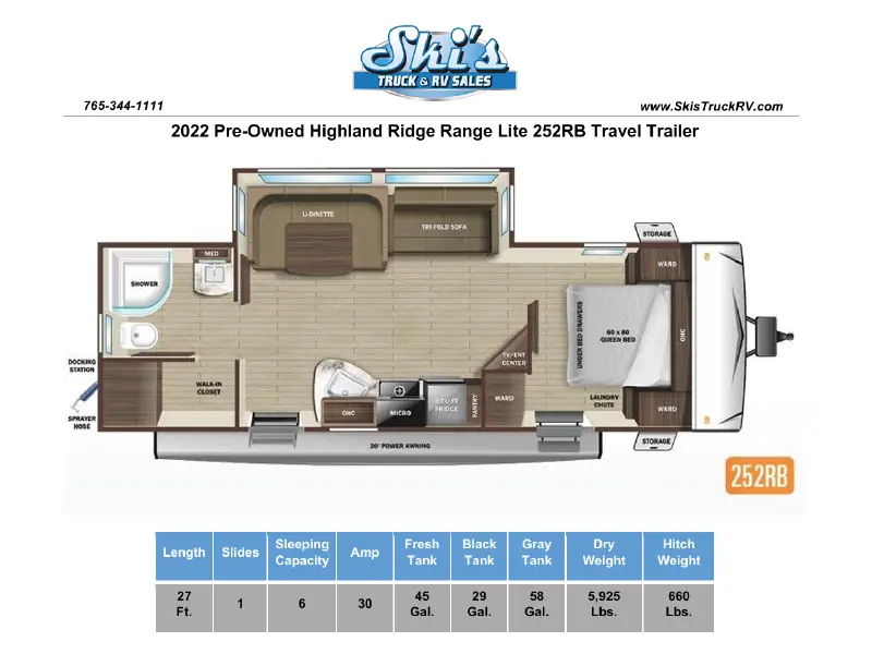 2022 Highland Ridge Range Lite 252RB