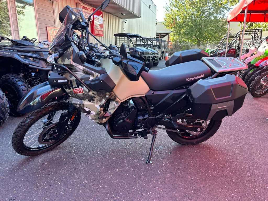 2025 Kawasaki Klr650 Adventure ABS Cypher Camo Beige 650 ADVENTURE ABS in Hillsboro, OR