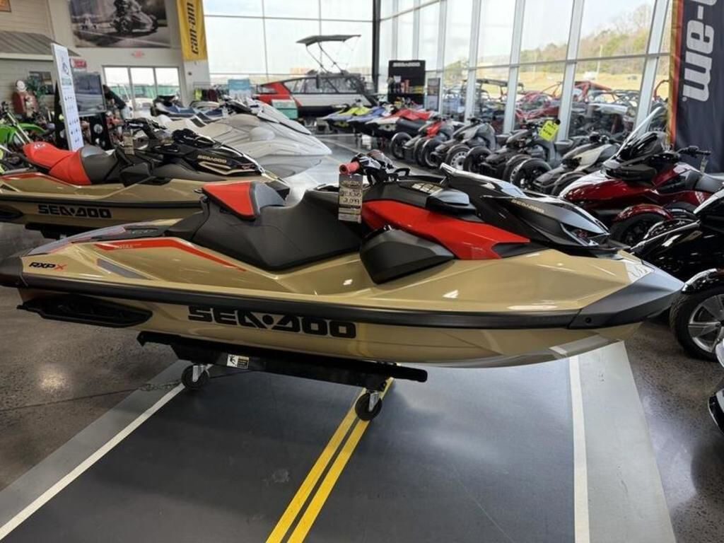 2025 Sea-Doo RXP-X 325 Tech, BRP Premium A, iBR Metallic Tan / La Two Seater jet ski