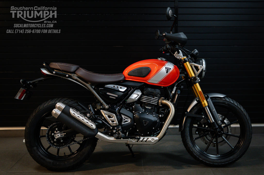 2026 Triumph Scrambler 400 X Baja Orange/Aluminium 400 X in Brea, CA