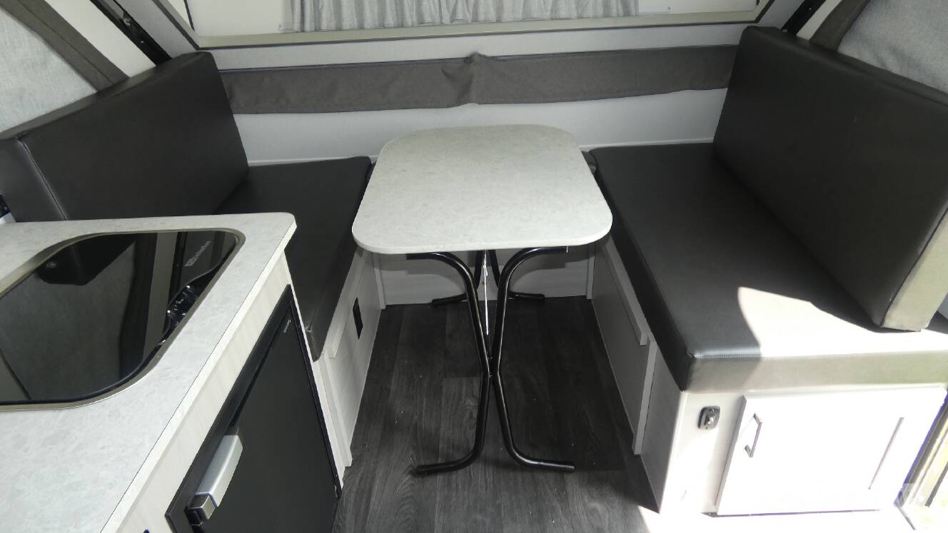 A photo of this 2027 Aliner Classic Rear Sofa