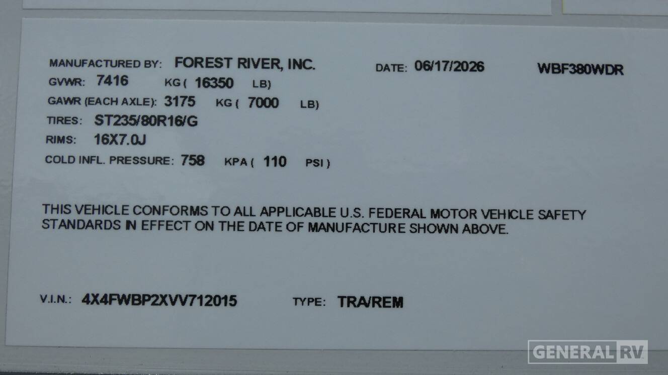A photo of this 2027 Forest River Wildwood Heritage Glen 380WDR