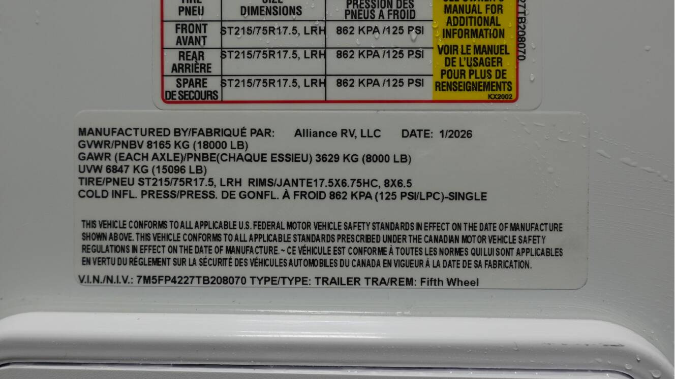 A photo of this 2026 Alliance Rv PARADIGM 382RK