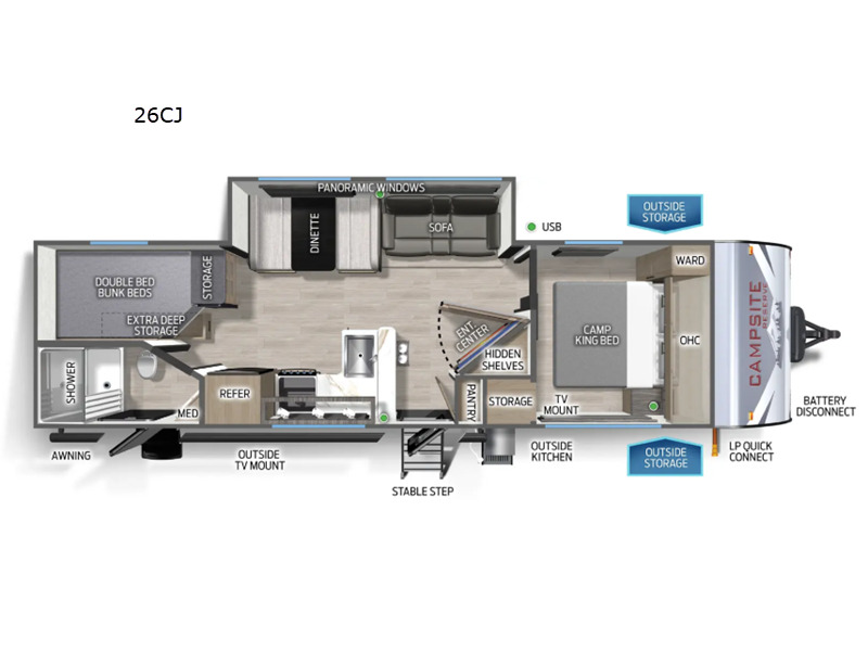 2026 Forest River Rv Campsite Reserve 26CJ in springville TN