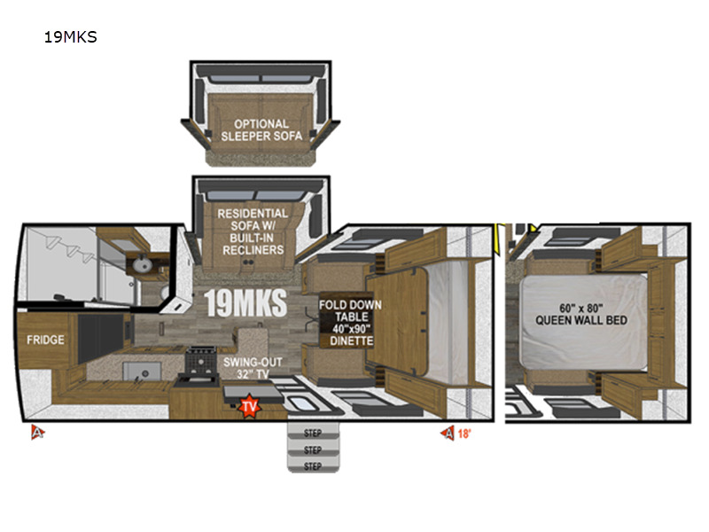 2027 Outdoors Rv Creek Side Titanium Series 19MKS in mesa AZ