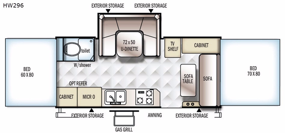 A photo of this 2022 Forest River Rv Rockwood High Wall Series HW296