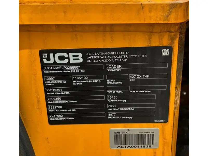 2023 JCB 427ZX