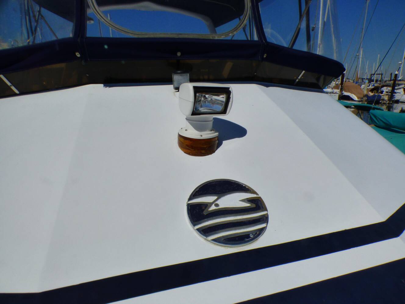 A photo of this 1984 Spindrift 39 ft. Aft Cabin Twin Diesel